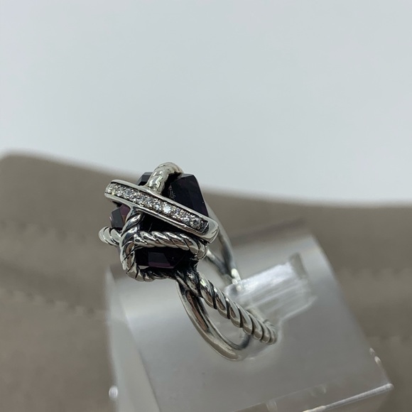 David Yurman Jewelry David Yurman Cable Wrap Ring Amethyst Diamonds Poshmark